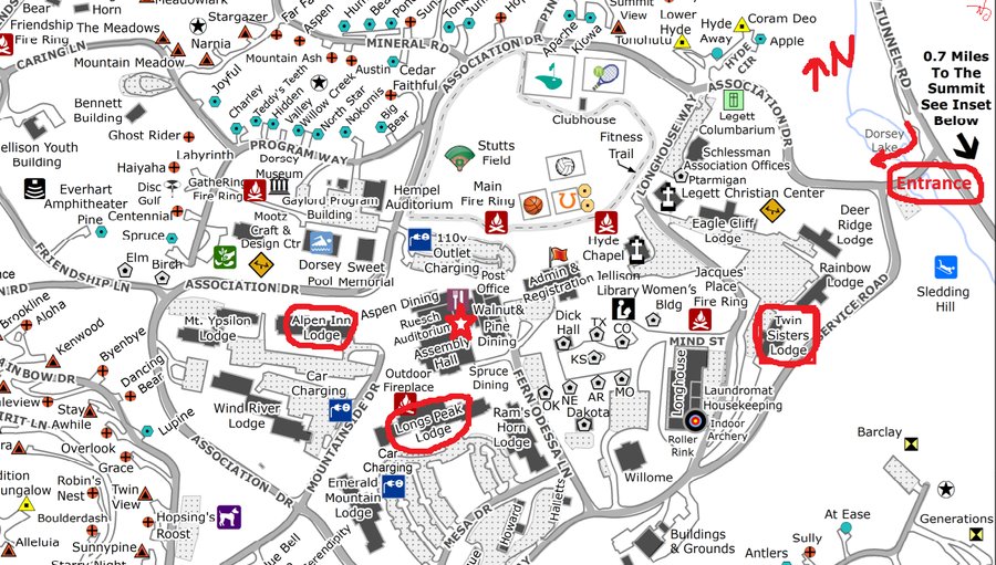 落磯山YMCA園區地圖